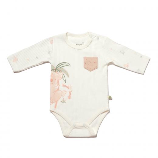 BiOrganic Koala Jungle Body Long Sleeve Pink (6-9 Months)