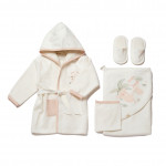 BiOrganic Koala Jungle Bathrobe Set Pink (0-18 Months)