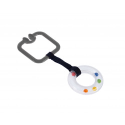 Babyjem Rattle Ring Gray Square