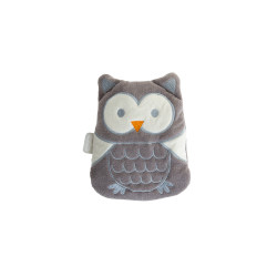 Babyjem Cherry Seeds Filled Velvet Colic Pillow / Owl / Grey