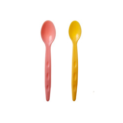 Babyjem Baby Food Spoon 2 Pcs/Pink-Yellow