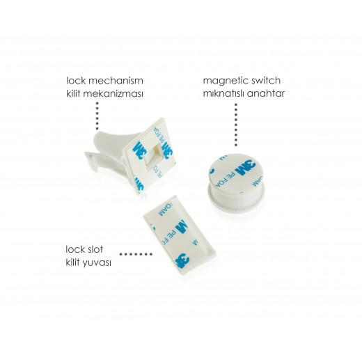 Babyjem Magnetic Cabinet Lock 3 Pieces