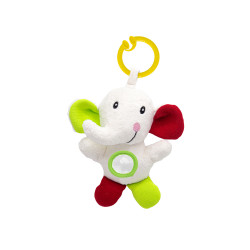 Babyjem Vibrating Baby Elephant Toy / Red &Green Ear