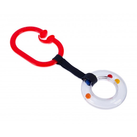 Babyjem Rattle Ring Red Oval