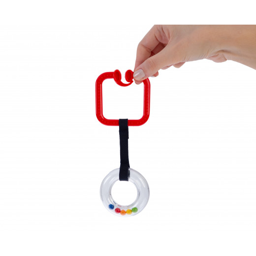 Babyjem Rattle Ring Red Square