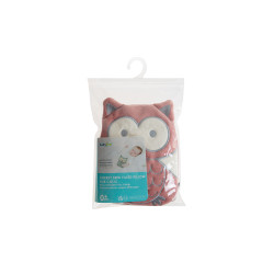 Babyjem Cherry Seeds Filled Velvet Colic Pillow / Owl / Rose Color