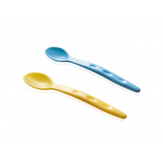 Babyjem Baby Food Spoon 2 Pcs/Blue-Yellow