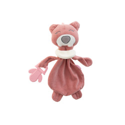 Babyjem My Sweet Bear Toy With Teether / Rose Color