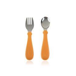 Babyjem Steel Spoon And Fork Somon