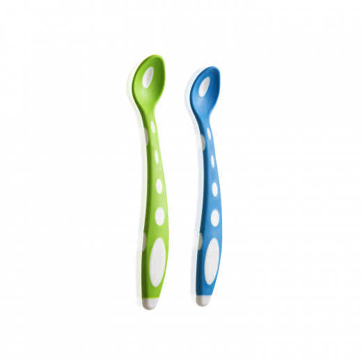 Babyjem Soft Tip Spoon 2 Pcs (Green & Blue)