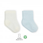 Bistyle Organic 2-Pairs Combed Socks (6-12 m) Blue