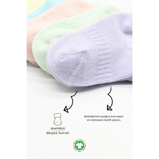 Bistyle 6-Pairs Combed Liner Socks (24-36 m) Colored