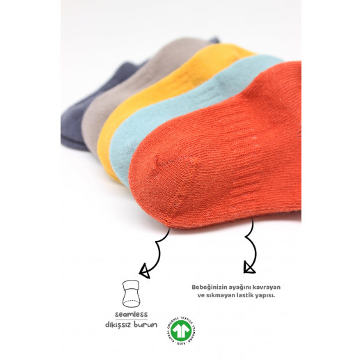 Bistyle 6-Pairs Combed Liner Socks (24-36 m) Colored