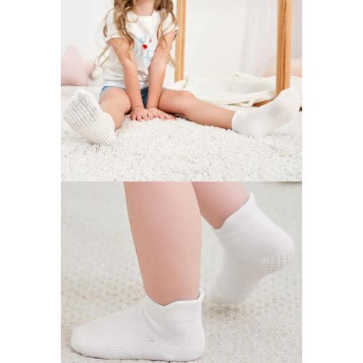 Bi̇style 6-Pairs Combed Non-Slip Liner Socks (6-12 m) Colored