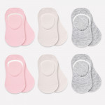 Bistyle 6-Pairs Baby Ballerina Socks (12-24 m) (Grey, Beige, Pink)