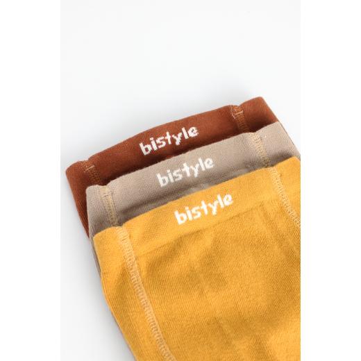 Bistyle 3-Pairs Combed Cotton Tights (0-6) (Orange, Brown, Yellow)