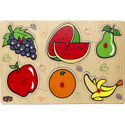 My school educational wooden puzzle fruits toy