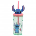 STOR 3D FIGURINE TUMBLER 360 ML STITCH FLOWERS