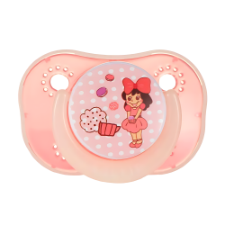 Farlin, Chu Chu Orthodontic Pacifier with Cover, Pink Color, 0M+