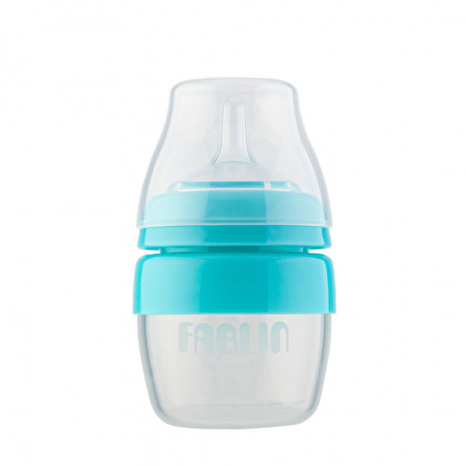 Farlin Silicone Feeding Bottle, Blue Color, 80 ML