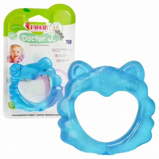 Farlin, Cooling Gum Soother and Teether, Blue, 4 months+