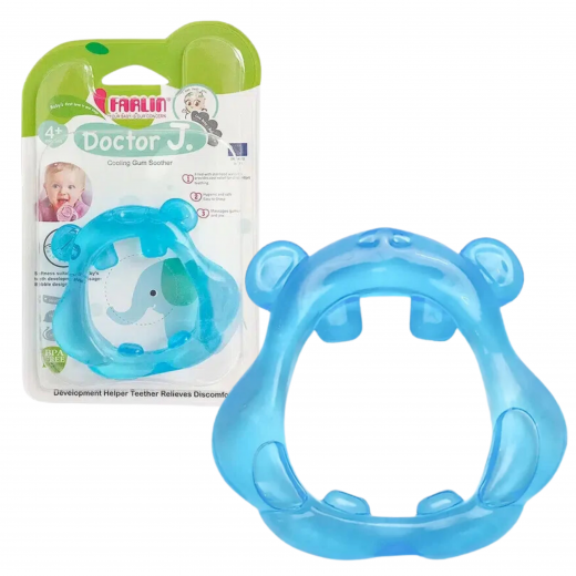 Farlin, Cooling Gum Soother and Teether, Blue, 4 months+