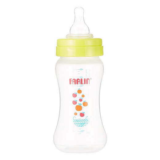 Farlin, Wide Neck Feeding Bottle, Yellow, 270Ml, 3 Months+