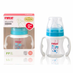 Farlin Wide Neck Baby Bottles With Handle, 150 Ml, Blue Color