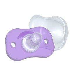 Newborn Silicone Pacifier, Purple Color, 0m+ with cover