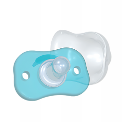 Newborn Silicone Pacifier, Blue Color, 0m+ With Cover