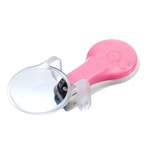 Farlin, Deluxe Nail Clipper with Magnifier, Pink