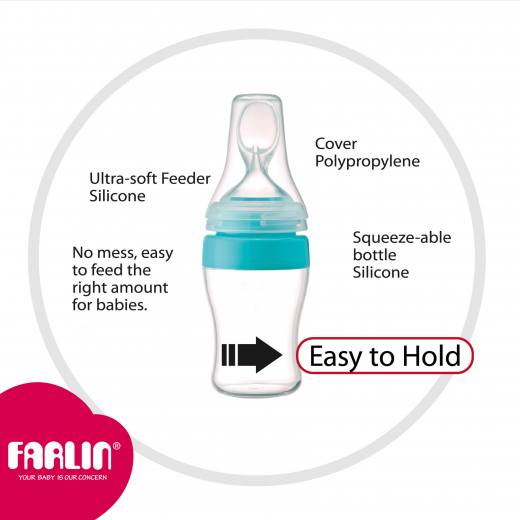 Farlin 150 Wide Neck Transbottle Silicone Feeder (Pink)