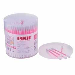 Farlin - Paper-Stem Cotton Buds 200 pieces, Pink