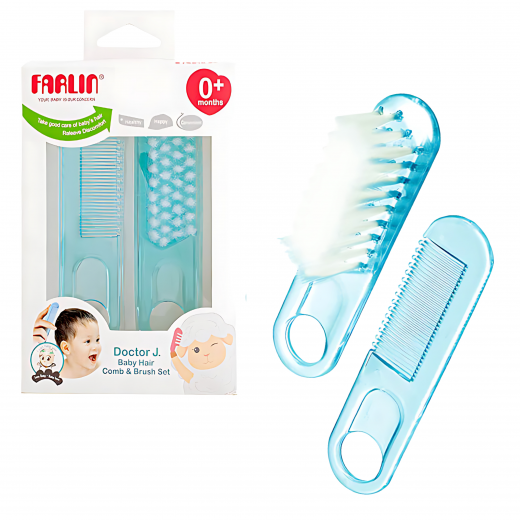 Farlin - Comb & Brush Set - Blue