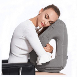 Travel Kit Face Pillow , Travel Kit, Black, V1