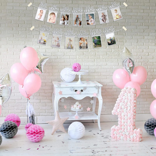 Baby First Birthday Photo Rope Banner