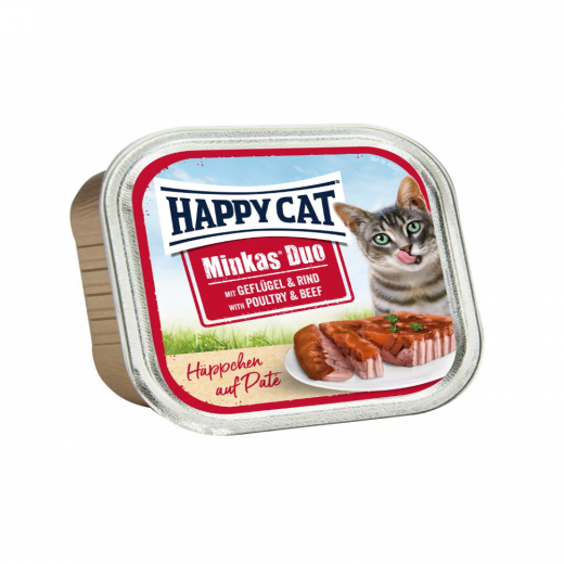 Happy Cat Wet Duo Poul & Beef 100G