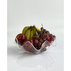 Vague Acrylic Clear Fruit Bowl 40 centimeters