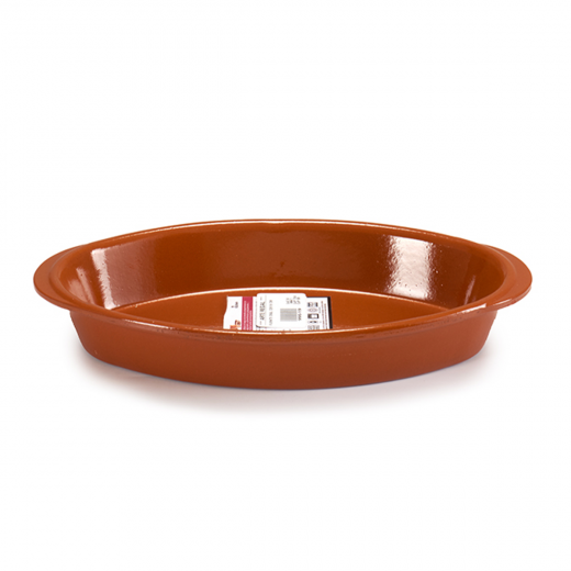 Arte Regal Brown Clay Deep Oval Plate 32 Cm