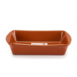 Arte Regal Brown Clay Deep Rectangular Plate 26 Cm