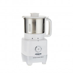 Arshia Coffee Grinder 600 Watt ,500 Ml , 4 Stanless Blades , Safty Lid Look , White Color