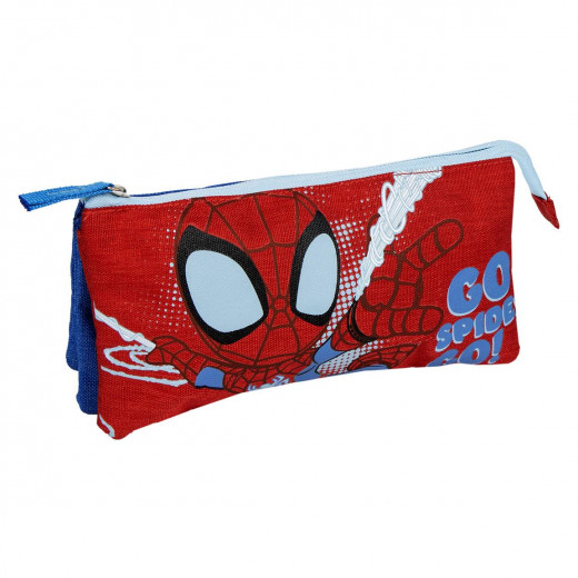 Cerda - Pencil Case 3 Compartments Spidey