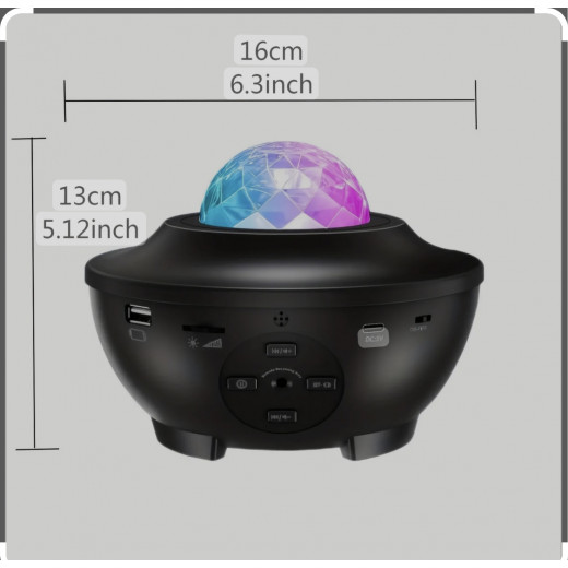 Rohs,  (Starry Projector Light) , Black, 13*16 Cm, Contains 3 Pieces