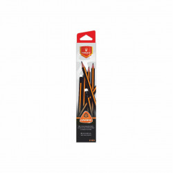 Vertex Black+ Orange Pencils With Eraser Lead Diameter 2.2 Mm  (12 Pcs)