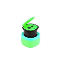 plastic pencil sharpenerdouble hole, 4.6*4.6*4.1cm, 23.4g 4 colors assorted