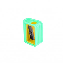 plastic pencil sharpener, 3.1*2.4*1.5cm,5.7g 4 colors assorted