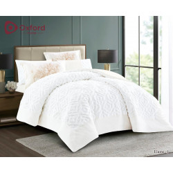 Oxford home elaine flannel comforter set king size 6 pcs