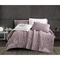 Oxford home caroline flannel comforter set king size 6 pcs