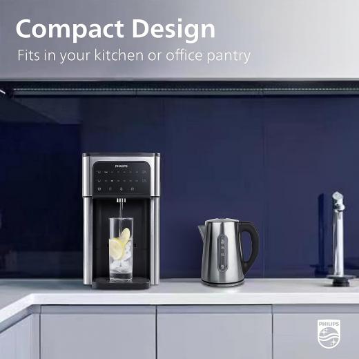 Philips ALL-IN-ONE Water Station, Hot & Cold Filtered Water Dispenser, 2.8L Capacity, 6 Temperature Presets, Touch screen ADD5980M/3 1