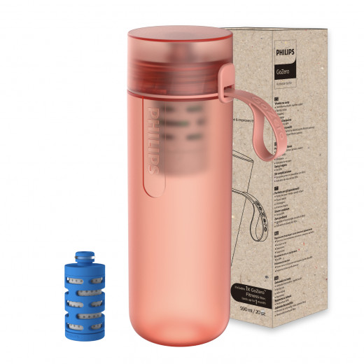 Philips Water GoZero Fitness Hydration Bottle - 1 Filter Included AWP2712RDR/24